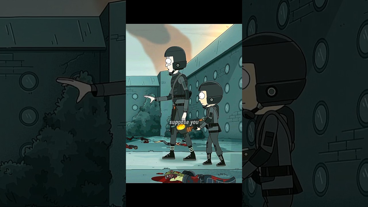 Rick and Morty sneak into the snake Pentagon #rickandmorty #shorts