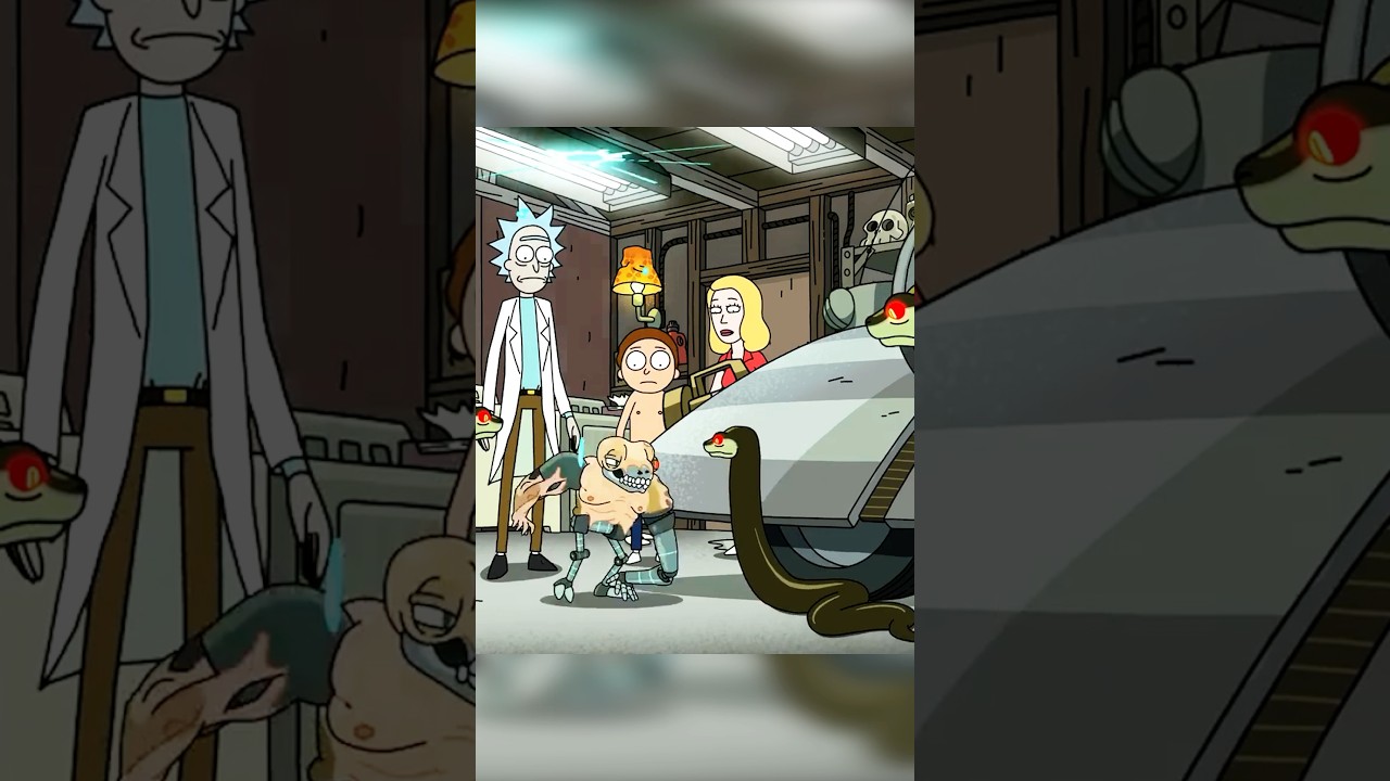 Serpientes atacaron a Morty…  Rick y Morty T04E05 #shorts #rickymorty