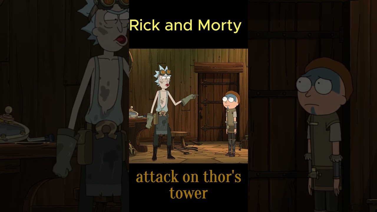 Rick and Morty season 7 Attack on Thor’s tower  #rickandmorty #cartoon #shorts